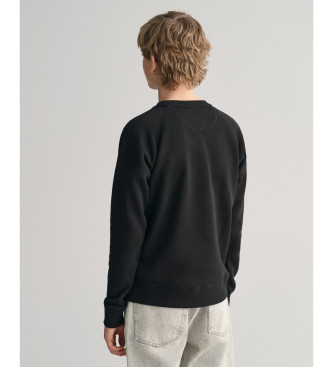 Gant Shield Teens sweatshirt med rund halsringning svart