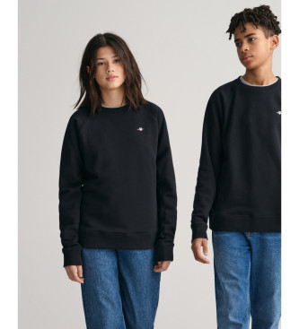 Gant Shield Teens sweatshirt med rund hals, sort