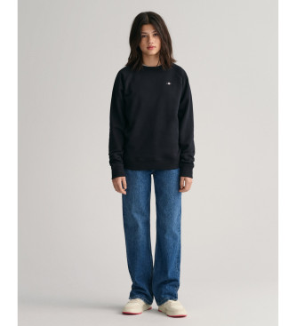 Gant Shield Teens sweatshirt med rund halsringning svart