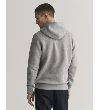 Gant Sweatshirt mit Kapuze und grauem Schild
