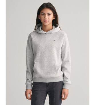 Gant Sweatshirt mit Kapuze und grauem Schild