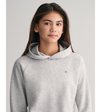 Gant Sweatshirt mit Kapuze und grauem Schild