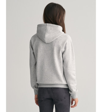 Gant Sweatshirt mit Kapuze und grauem Schild