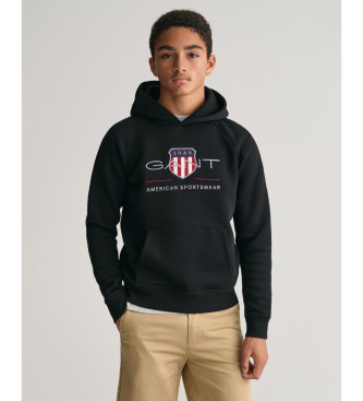 Gant Archive Shield sweat  capuche noir