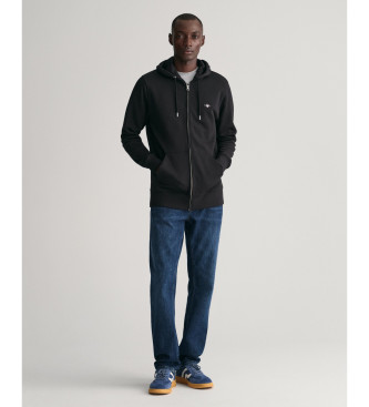 Gant Felpa con cappuccio e zip Shield Nera