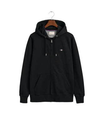 Gant Felpa con cappuccio e zip Shield Nera