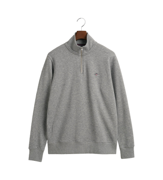 Gant Shield sweatshirt med halv lynls 