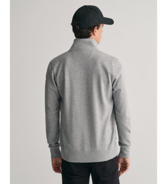 Gant Shield grey zip-up hoodie