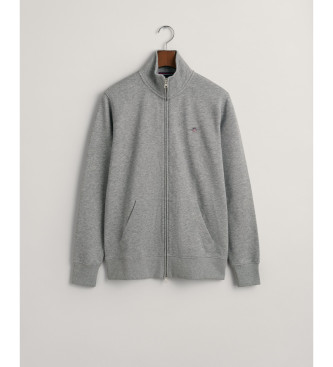 Gant Shield grey zip-up hoodie