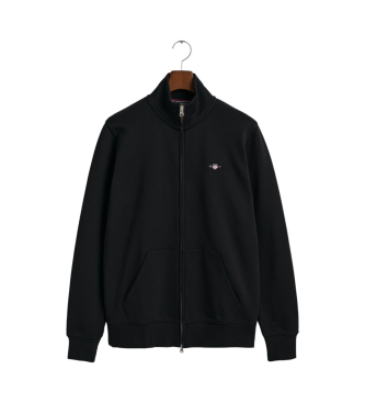 Gant Sudadera Shield con cremallera negro