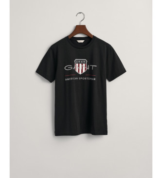 Gant Camiseta con escudo Archive negro