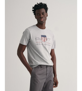 Gant T-shirt grigia con scudo d'archivio