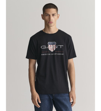 Gant T-shirt com escudo preto