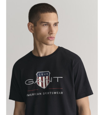 Gant T-Shirt mit schwarzem Schild