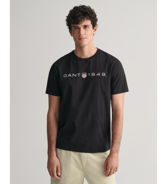 Gant Camiseta estampada Graphic negro