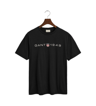 Gant Camiseta estampada Graphic negro