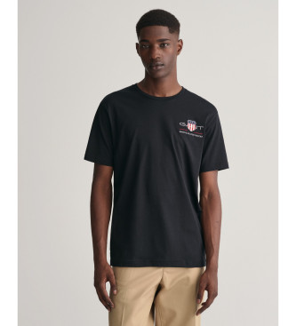 Gant T-shirt Archive Shield avec broderie noire