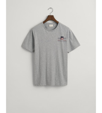 Gant T-shirt Archive Shield con ricamo grigio