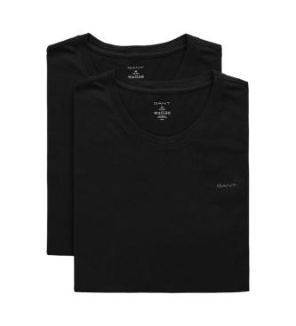 Gant Pack of 2 black crew neck t-shirts