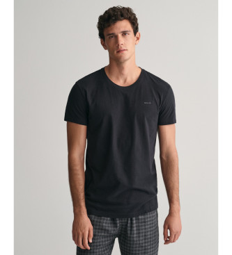 Gant Pack of 2 black crew neck t-shirts