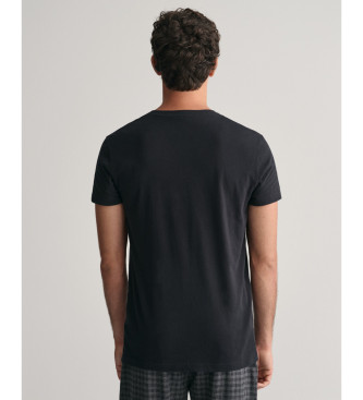 Gant Pack of 2 black crew neck t-shirts