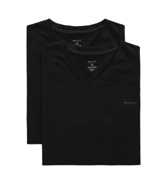 Gant Pack Of Two Black V-neck T-Shirts