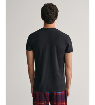 Gant Lot de deux t-shirts noirs  col en V