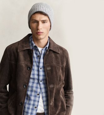 Gant Berretto di lana grigio melange