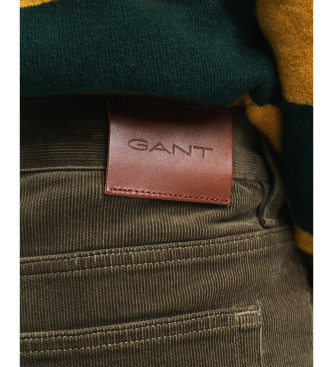 Gant Jeans en velours ctel Coupe rgulire vert