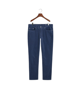 Gant Jeans slim fit in velluto a coste blu scuro