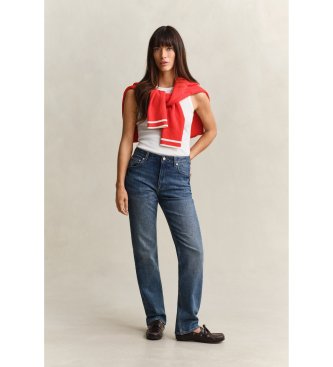 Gant Jean élastique à jambe droite bleu