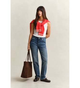 Gant Jean élastique à jambe droite bleu