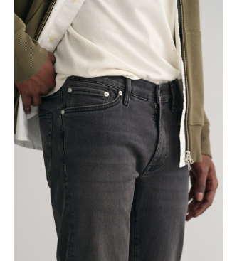 Gant Vaqueros Extra Slim Fit Active Recover negro