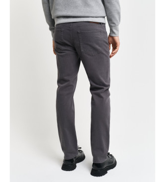 Gant Kavbojke Regular Fit Twill Soft Twill sive barve