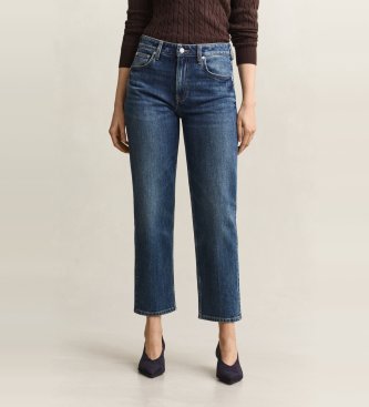 Gant Jeans tornozeleiros elásticos de perna reta azul