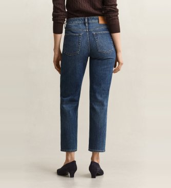 Gant Jeans tornozeleiros elásticos de perna reta azul