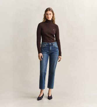 Gant Jeans tornozeleiros elásticos de perna reta azul