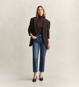 Gant Jeans tornozeleiros elásticos de perna reta azul
