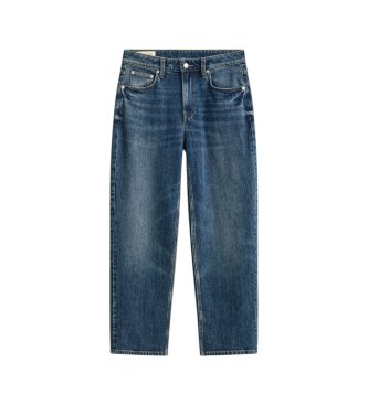 Gant Jeans tornozeleiros elásticos de perna reta azul