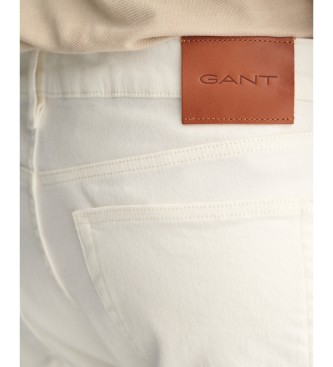 Gant Dżinsy Regular Fit białe