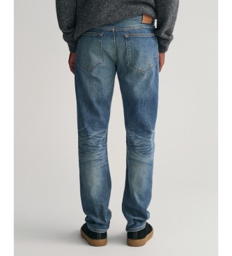 Gant Regular Fit Trousers with Archive Arley blue wash