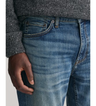 Gant Regular Fit-bukser med Archive Arley bl vask