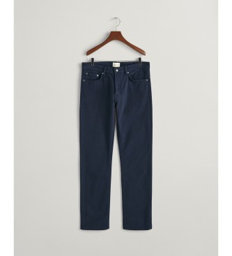 Gant Regular Fit Jeans aus weichem navyfarbenen Twill