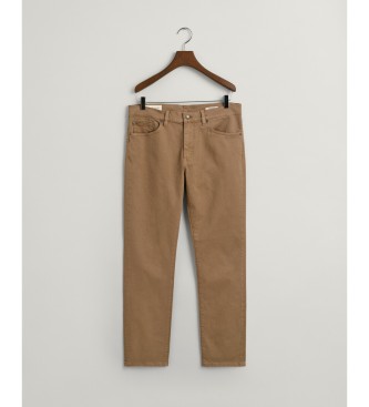 Gant Pantaloni marrone deserto dalla vestibilit regolare