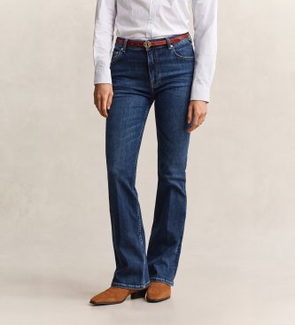 Gant Calça Jeans Slim Fit flare azul