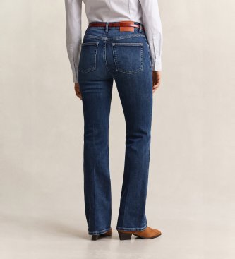 Gant Calça Jeans Slim Fit flare azul