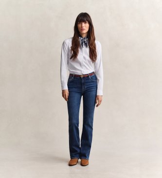 Gant Calça Jeans Slim Fit flare azul