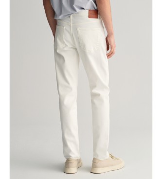 Gant Jeansy slim fit w kolorze złamanej bieli