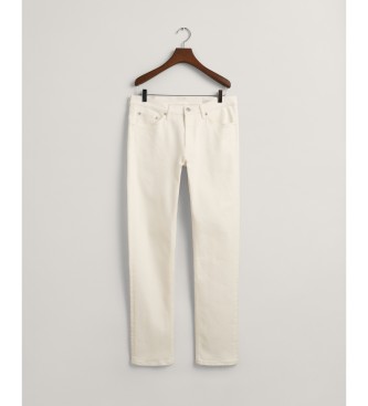 Gant Izrazito bele kavbojke Slim Fit Jeans