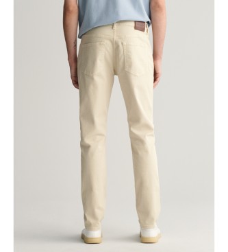 Gant Pantaloni slim fit beige deserto